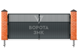 Распашные ворота двупольные 1750×2250 ЗМК-4895